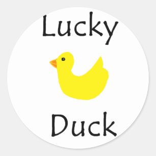 Adesivo Redondo Lucky Duck