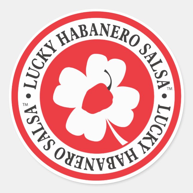 Adesivo Redondo Lucky Habanero Stickers (Frente)