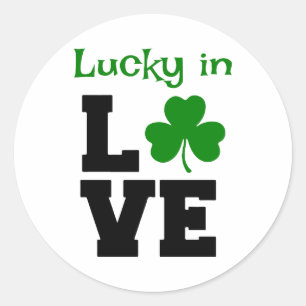 Adesivo Redondo Lucky in Love 💚 ☘️
