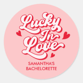 Adesivo Redondo Lucky In Love Festa de solteira Favor