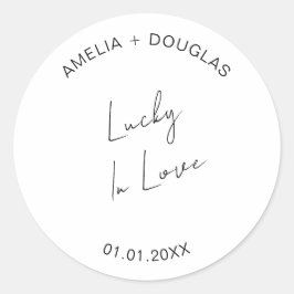 Adesivo Redondo Lucky In Love Lottery Favor Bag Gift