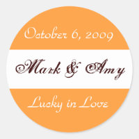 "Lucky in Love" Sticker de Casamento