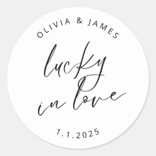 Adesivo Redondo Lucky In Love Stickers