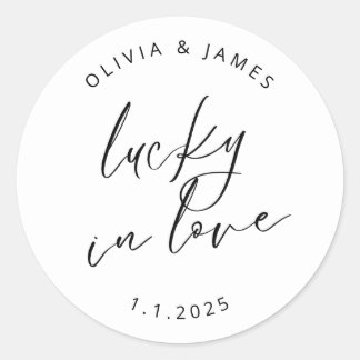 Adesivo Redondo Lucky In Love Stickers