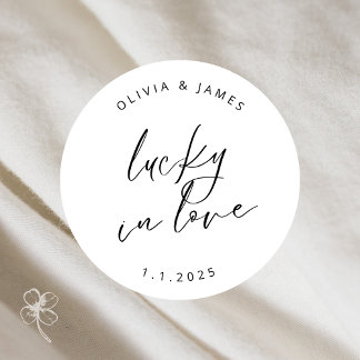 Adesivo Redondo Lucky In Love Stickers