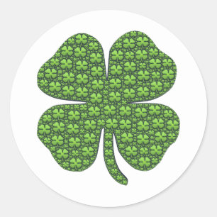 Adesivo Redondo Lucky Irish Clover