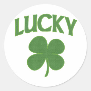 Adesivo Redondo Lucky Irish Shamrock