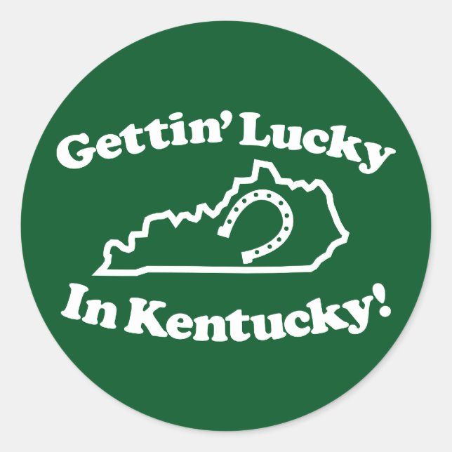 Adesivo Redondo Lucky Kentucky (Frente)