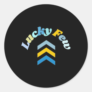 Adesivo Redondo Lucky Poucos T21 Abaixo Síndrome Consciência Amare