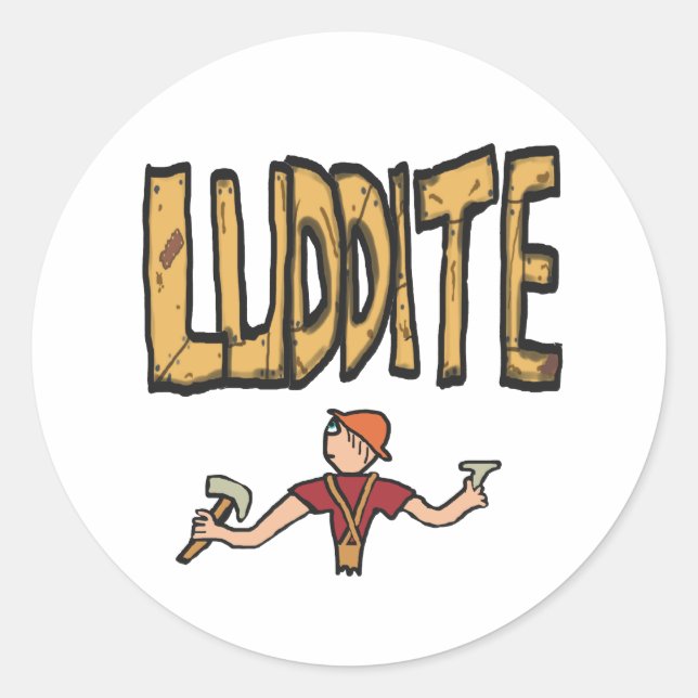 Adesivo Redondo Luddite (Frente)