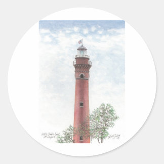 Adesivo Redondo Ludington Lighthouse
