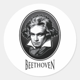Adesivo Redondo Ludwig van Beethoven