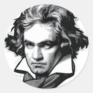 Adesivo Redondo Ludwig van Beethoven