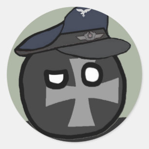 Adesivo Redondo LuftwaffeBall - polandball