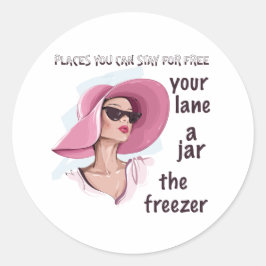 Adesivo Redondo Lugares para ficar de graça