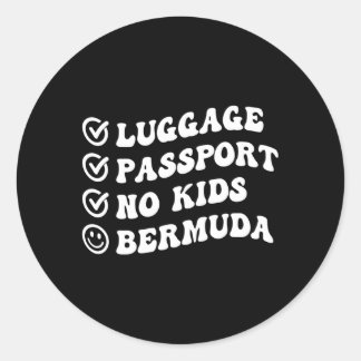 Adesivo Redondo Luge Passport No Bermuda Trip Wavy