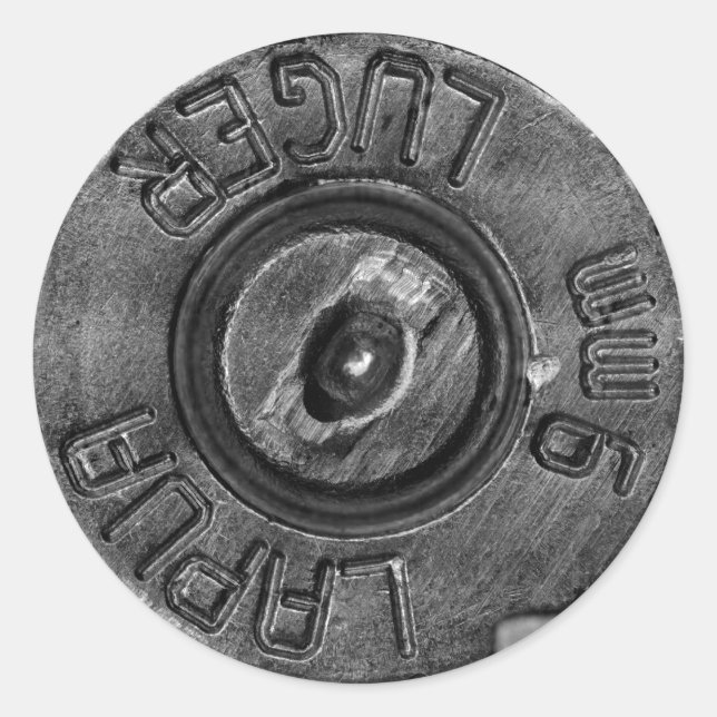 Adesivo Redondo Luger 9mm (Frente)