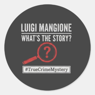 Adesivo Redondo Luigi Mangione - What's The Story? Mystery Sticker