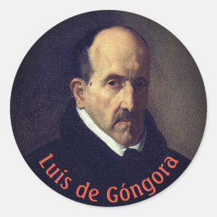 Adesivo Redondo Luis de Góngora (retrato)