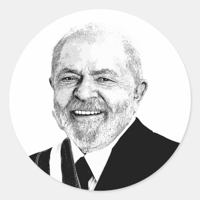 Adesivo Redondo Luiz Inacio Lula da Silva (Frente)