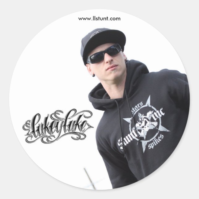 Adesivo Redondo Lukey Luke Sticker [1] (Frente)