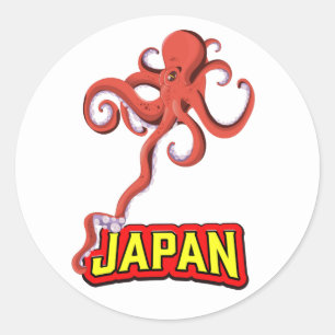 Adesivo Redondo Lula gigante do Japão cartoon