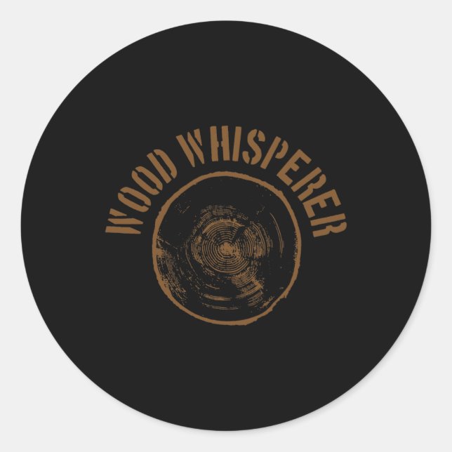 Adesivo Redondo Lumberjack Woodworker (Frente)