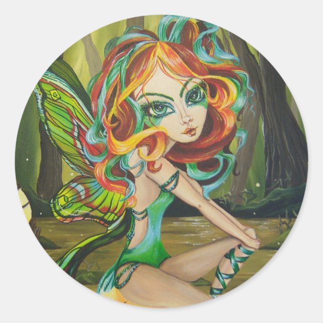 Adesivo Redondo Luna Fairy Stickers (Frente)