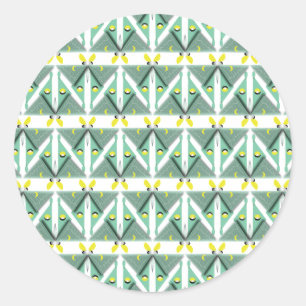 Adesivo Redondo Luna Moth Geométrica