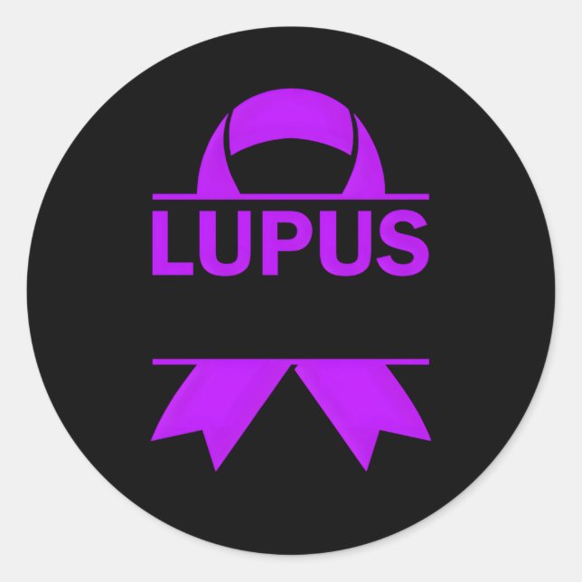 Adesivo Redondo Lupus Awarness Lupus Warrior Lupus Ninja (Frente)