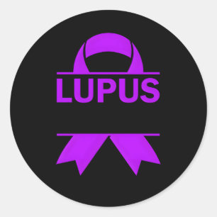 Adesivo Redondo Lupus Awarness Lupus Warrior Lupus Ninja