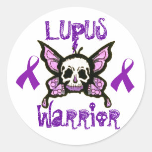 Adesivo Redondo Lupus Warrior Sticker