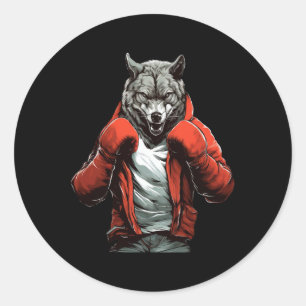 Adesivo Redondo Luta Boxe Boxe Artes Marciais Mistas Kickboxing 