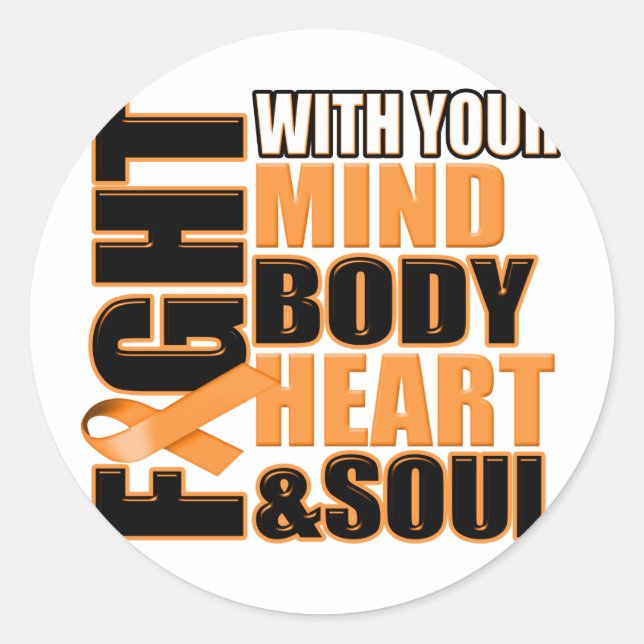 Adesivo Redondo Luta Contra A Leucemia (Frente)