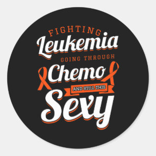 Adesivo Redondo Luta contra a leucemia Dotação de Quimioterapia pa