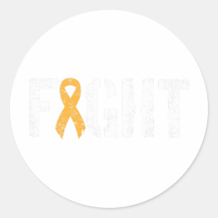 Adesivo Redondo Luta contra o Cancer de leucemia Estilo Militar co