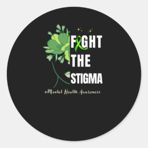 Adesivo Redondo Luta Contra O Estigma - Sensibilização Mundial Par