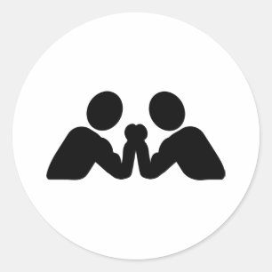 Adesivo Redondo Luta de braço