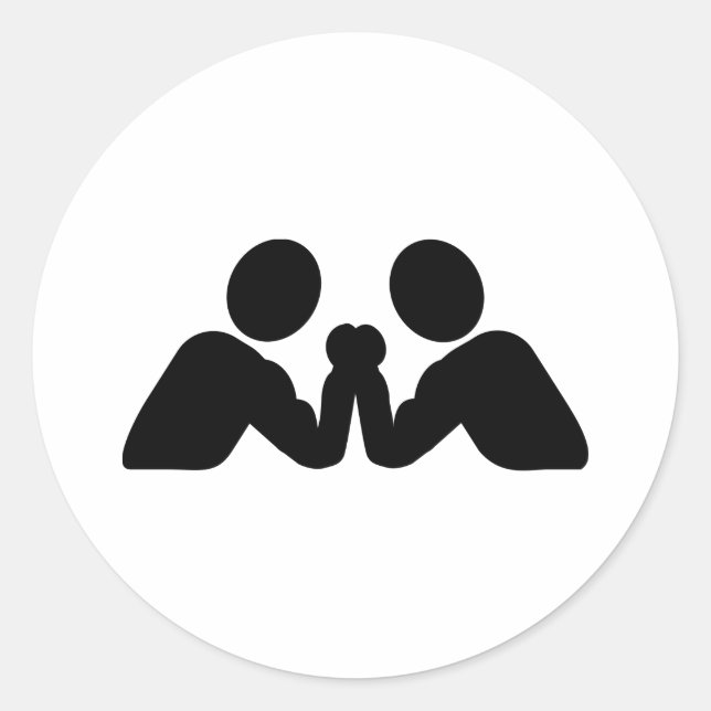 Adesivo Redondo Luta do braço (Frente)