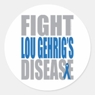 Adesivo Redondo Luta Lou Gehrig's Disease