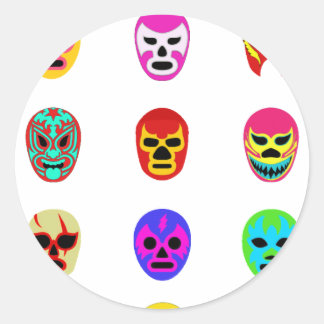 Adesivo Redondo Luta mexicana Lucha Libre