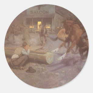 Adesivo Redondo Luta no Salão Roundup por Bill Gollings