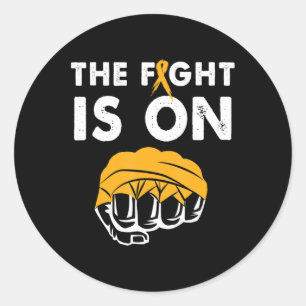 Adesivo Redondo Luta Pela Consciência Da Leucemia Oferta De Apoio 