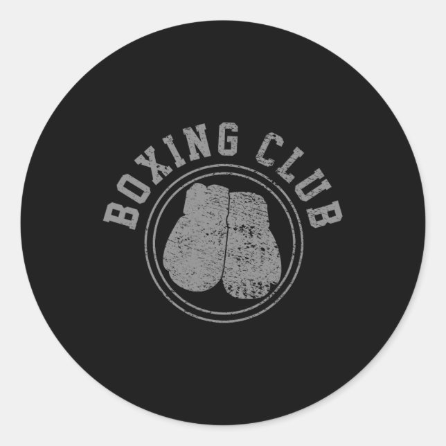 Adesivo Redondo Lutador de Boxe  (Frente)