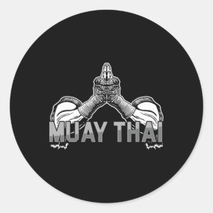 Adesivo Redondo Lutador Esportes Muay Thai Mma Artes Marciais Tail