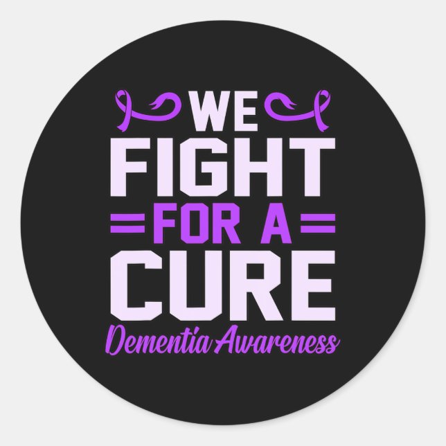 Adesivo Redondo Lutamos por uma consciência tranquila da demência  (Frente)