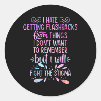 Adesivo Redondo Lutar Contra A Consciência Mental Estigma Termina 