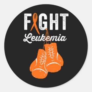 Adesivo Redondo Lutar Contra a Leucemia Guerreiro Lutador Conscien