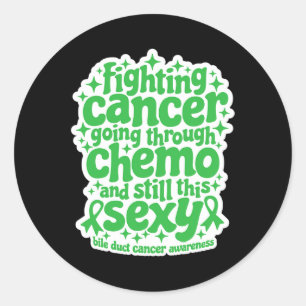 Adesivo Redondo Lutar contra a Química do Cancer Ainda Y Cancer de