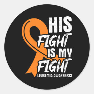 Adesivo Redondo Lutar Contra Minha Leucemia Sensibilização Leucemi